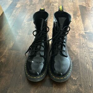 Dr Martens Black Patent Boots Size 7